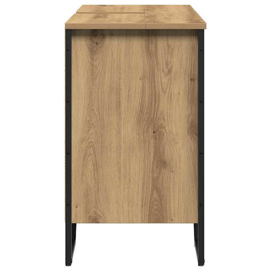vidaXL Πάγκος με Νιπτήρα Μ91xΒ35xΥ60cm Καστανιά