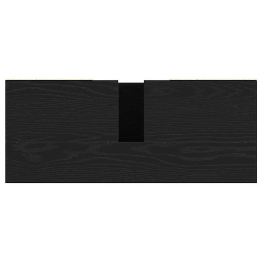 vidaXL Waschtisch mit Waschbecken L80xB33xH60cm Black Oak
