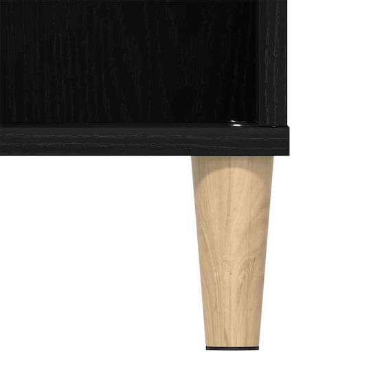 vidaXL Waschtisch mit Waschbecken L80xB33xH60cm Black Oak