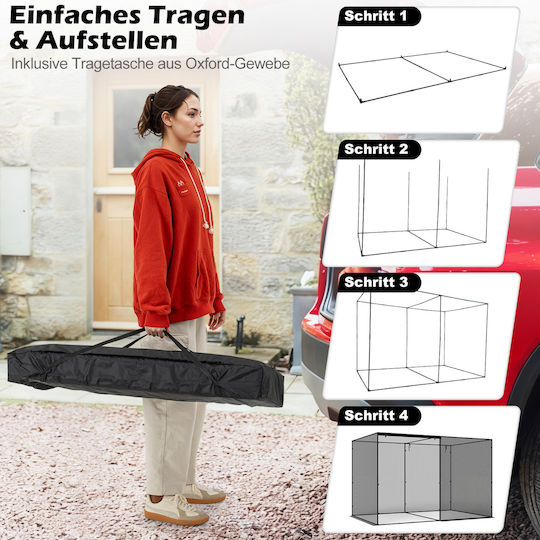 Costway GT4479 Gewächshaus mit Metallischem Rahmen 3,1x2x2m