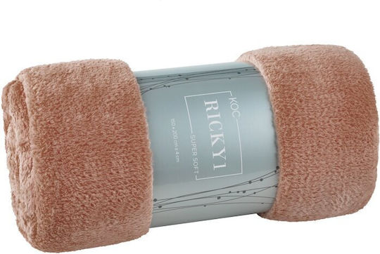 Eurofirany Κουβέρτα Γούνινη Μονή 150x200εκ. Powder Pink