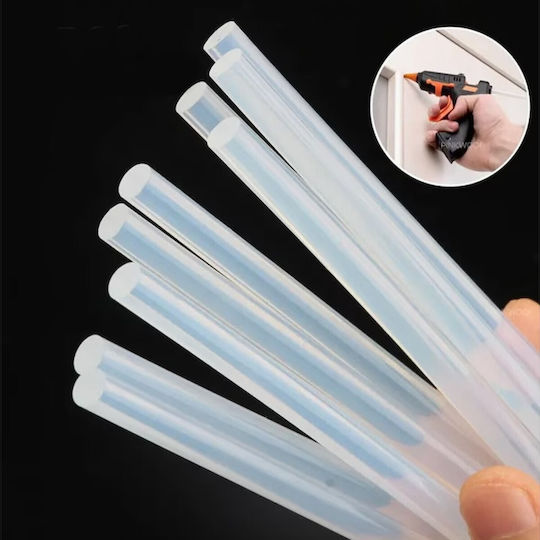 Bățuri Adezive Termofuzibile Alista Home Pistol De Lipit Silicon Termic Transparent Diametru 7 X 150 Mm Transparent