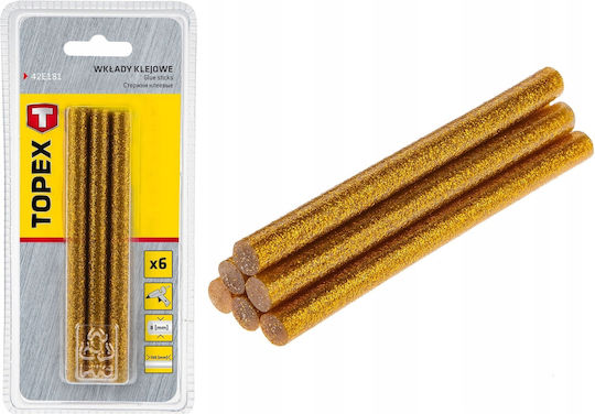 8 Mm Glue Refills Gold Glitter 6 Pcs