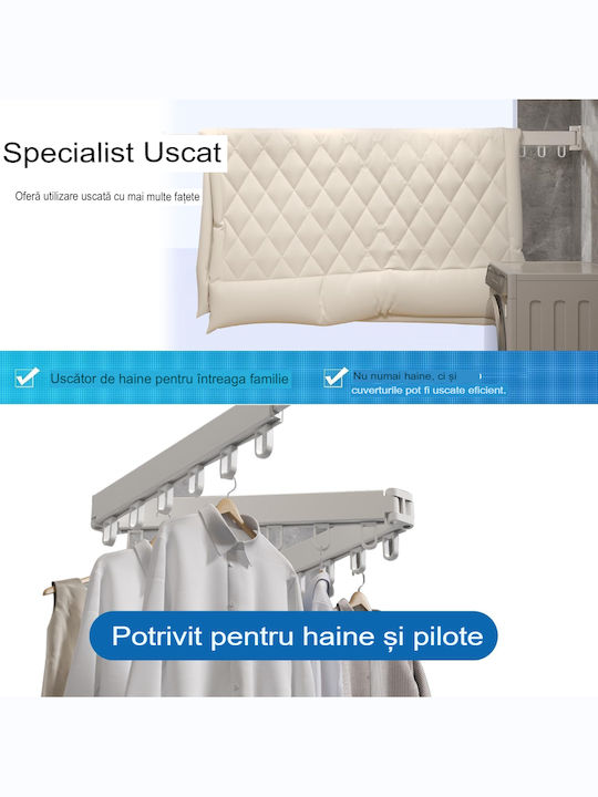 Uscător de Rufe Pliabil Înșurubat din Aluminiu