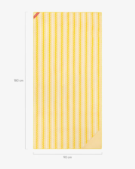 Flamingueo Mikrofasertuch Körper 400gr/m² Gelbe 180x90cm