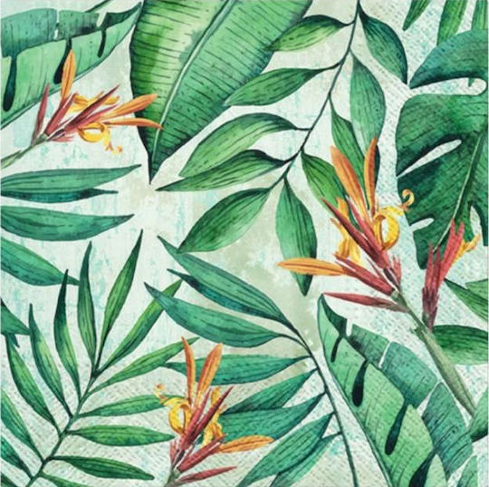 Tropical Leaves Party-Servietten Geburtstag 33x33cm 20 Stück