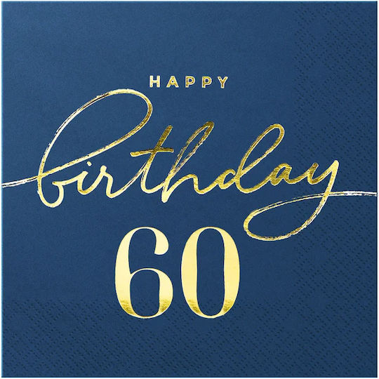 Geburtstags-Servietten 60. Geburtstag 33x33cm 10 Stück