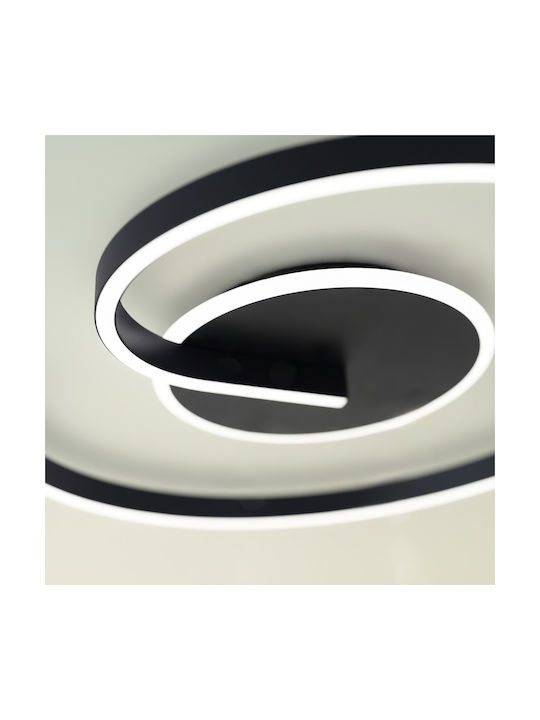 Eko Light Πλαφονιέρα Οροφής Μαύρη με Ενσωματωμένο LED