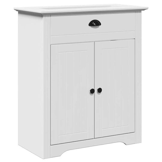 vidaXL Πάγκος με Νιπτήρα Μ70xΒ35xΥ80cm Λευκό