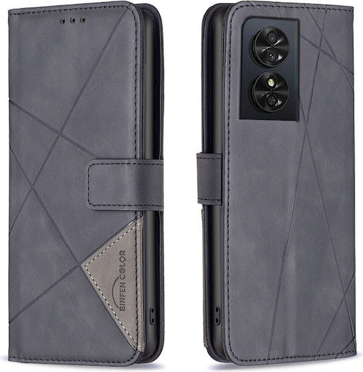 Tel1 Tcl 50 Se Magnetic Buckle Rhombus Husa Carte Neagră