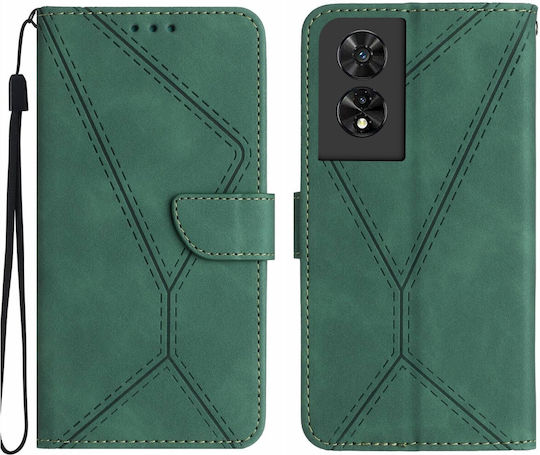 Tel1 Tcl 505 Stitching Embossed Husa Carte Verde