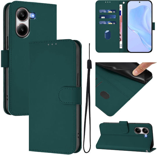 Tel1 Xiaomi Poco X7 Pro 5g Skin Feel Solid Θήκη Βιβλίο Green