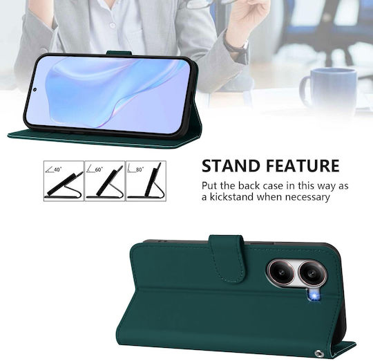 Tel1 Xiaomi Poco X7 Pro 5g Skin Feel Solid Θήκη Βιβλίο Green