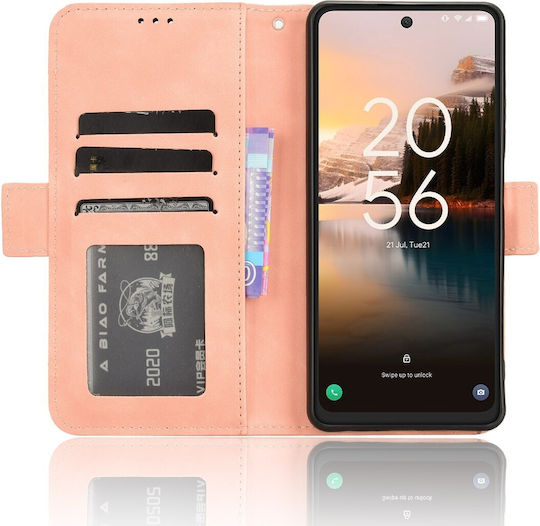 Tel1 Tcl 40 Nxtpaper 4g Skin Feel Calf Card Slots Book Case Pink