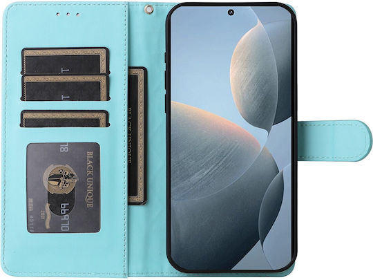 Tel1 Xiaomi Poco X6 Pro 5g Diamond Lattice Flip Θήκη Βιβλίο Mint Green