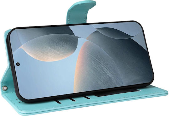 Tel1 Xiaomi Poco X6 Pro 5g Diamond Lattice Flip Θήκη Βιβλίο Mint Green
