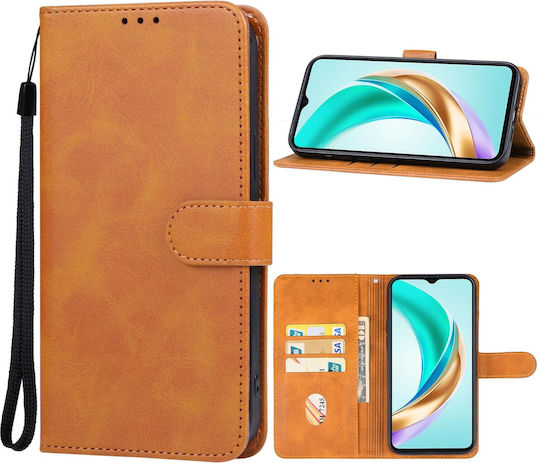 Tel1 Honor X6b Wallet Book Mobile Phone Case Brown