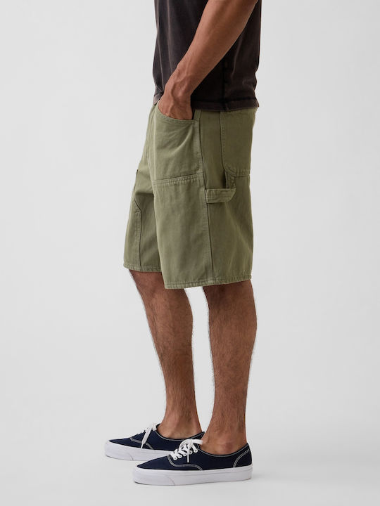 Bermude din Denim Bărbați Croială Lejeră Tweed Green