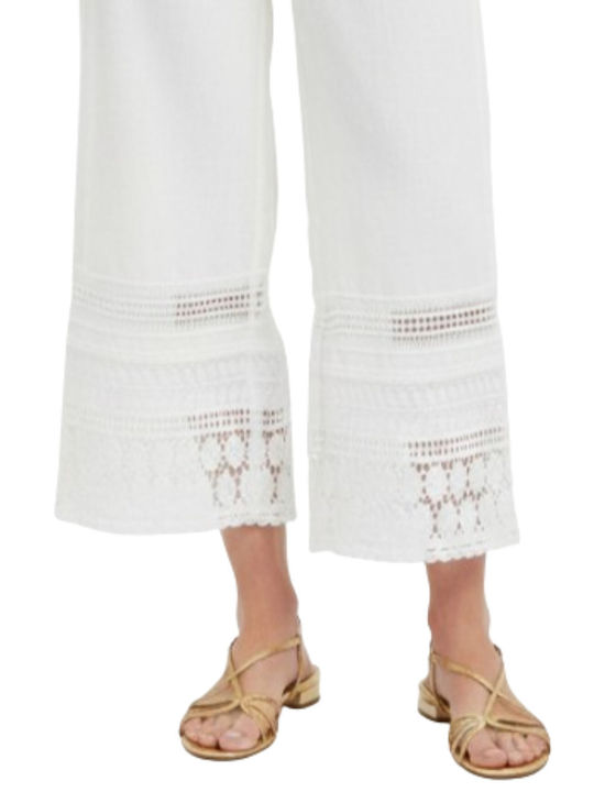 Γυναικείο Υφασμάτινο Παντελόνι Off White