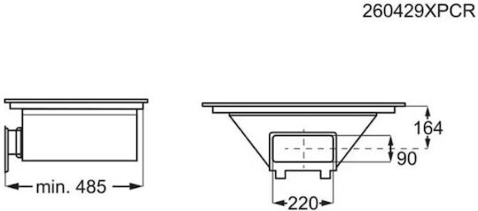 AEG 6000 ExtractorHob Combo Induktion Autonom Kochfeld mit Kapuze & Sperrmodus 58x51cm