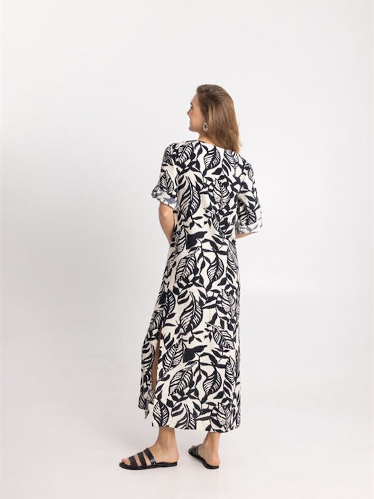 Лятна Maxi Рокля С Цепка Tropical Print