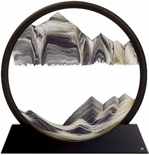 Home Office Sanduhr Dekoration Arvada Minimaluxe Glas Sand 3d 18x19.5 cm Weiß Schwarz