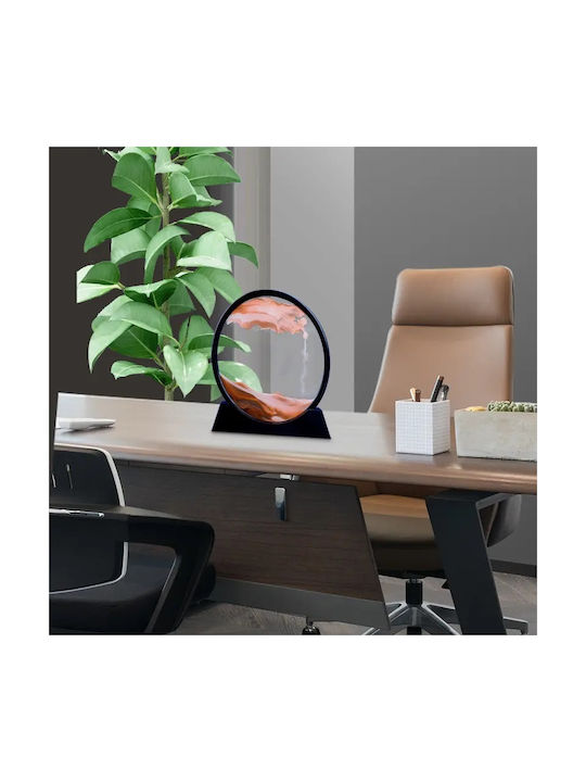 Decor Pentru Masă Tip Clepsidră Arvada Minimaluxe Sticlă/Nisip 3D Roșu Deschis Negru