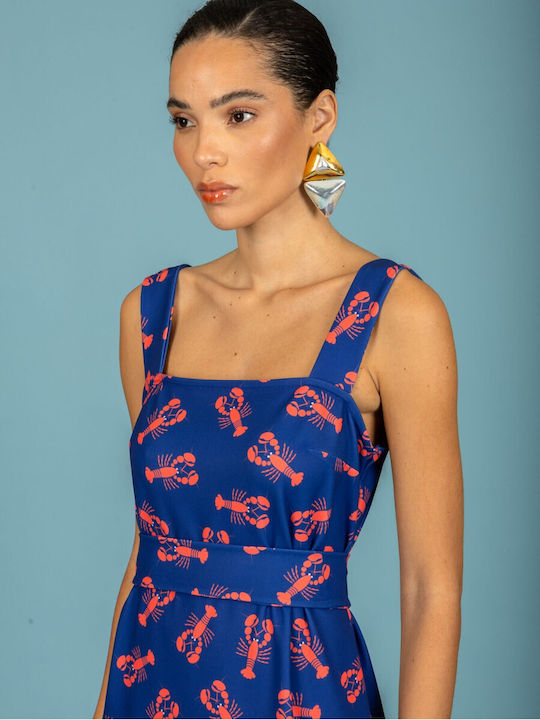 Summer Midi Dress Blue