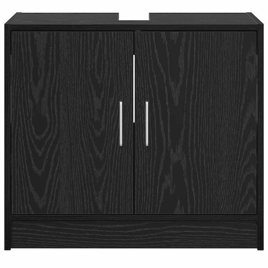 vidaXL Blat cu Lavoar L63xW29xH55cm Negru