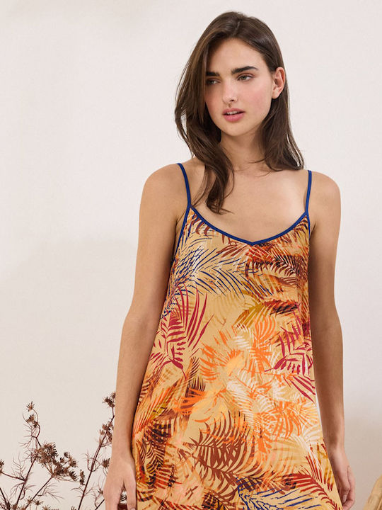 Summer Maxi Slip Dress Citron