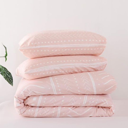 Spalnobelio.bg Tagesdecken Set Doppel aus Polyester Pfirsich 200x220cm 4 Stück
