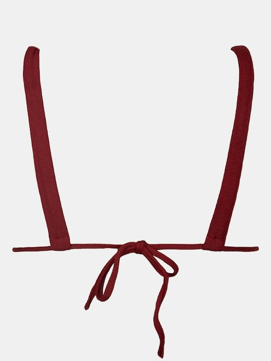 Bikini-Set Triangel Knoten Burgundisch Größe M