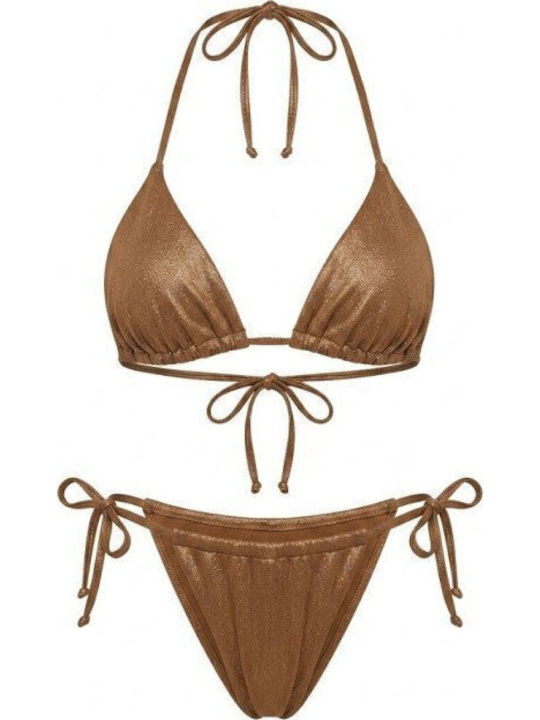 Set Bikini Metallic Bronze