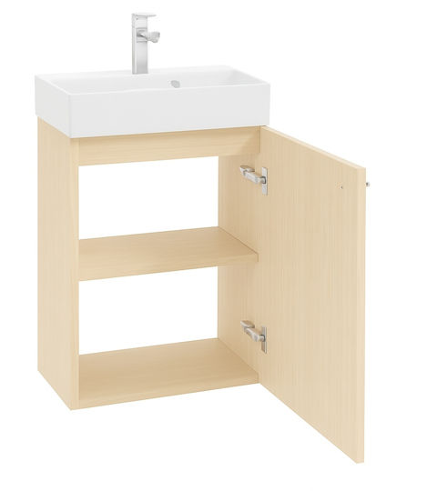 DomoDomo Bathroom Vanity Unit With Sink M50xL30xH70cm Oak