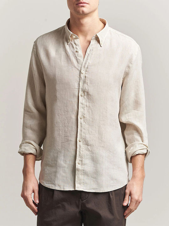 Boss Leinenhemd Beige Boss Leinenhemd Beige