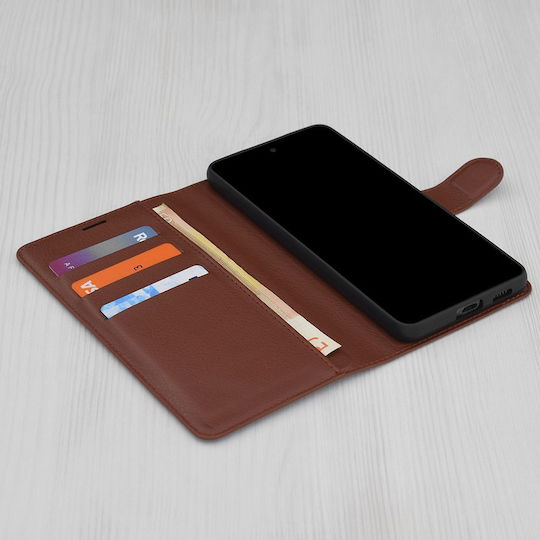 Techsuit Leather Folio Motorola Edge 70 Fusion Brown