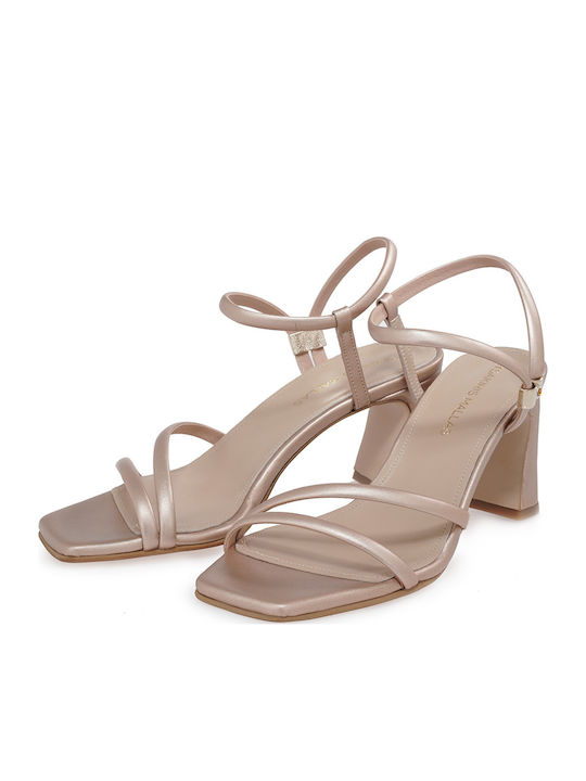 Damen Sandalen Rosa Gold