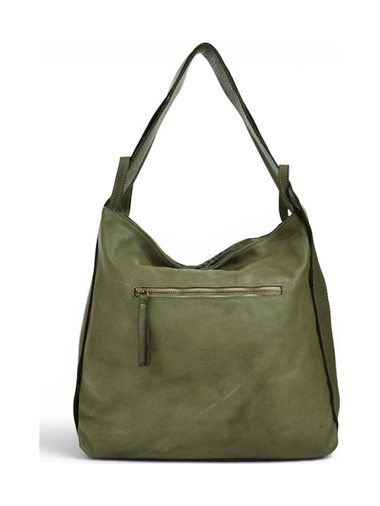 Women's Leather Shoulder Bag Olive