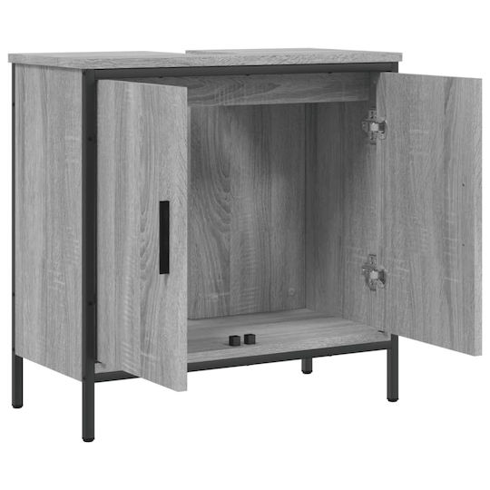 vidaXL Schrank Waschtisch ohne Waschbecken L60xB30xH60cm Gray