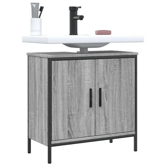 vidaXL Schrank Waschtisch ohne Waschbecken L60xB30xH60cm Gray