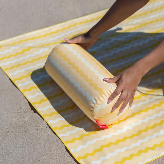 Flamingueo Inflatable Camping Pillow Yellow 36x16cm