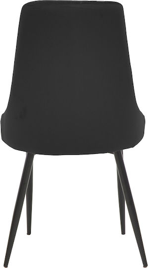 Azori Столове за Трапезария Метални Черни 2 Броя 49x55x85см