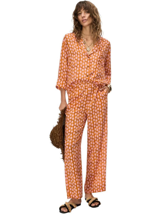 Long Sleeve Women's Shirt Orange