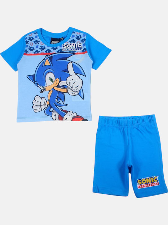 Kids Set with Shorts Summer 2 Pieces Light Blue Sonic