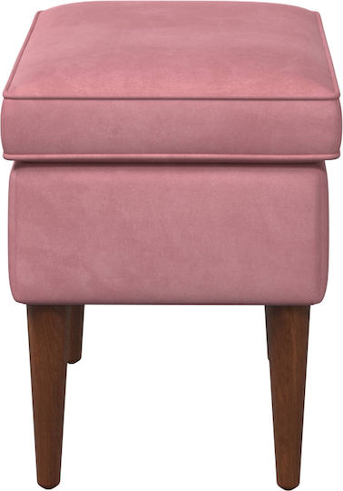 Suport Pentru Picioare Îmbrăcat În Catifea Roz 55x35x41cm