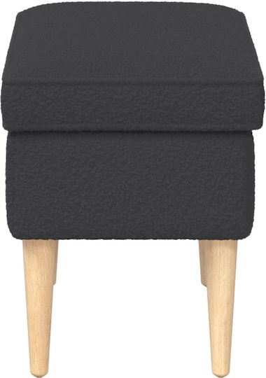Stoff Fußhocker Dunkelgrau 55x35x41cm