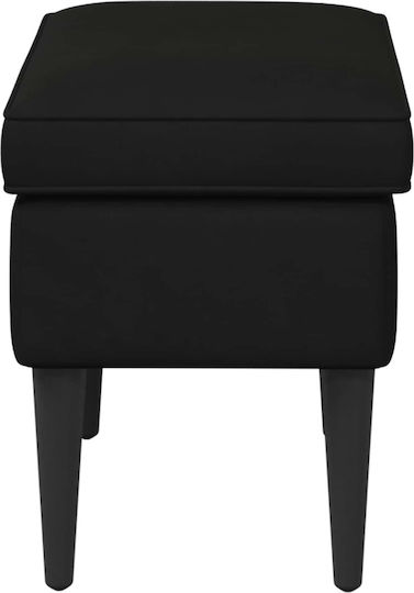 Samt Fußhocker Schwarz 55x35x41cm