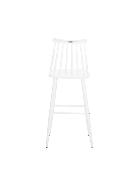 Bar Stool with Backrest from Polypropylene Vanessa White