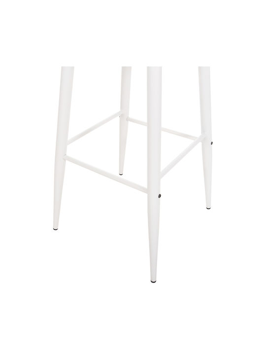 Bar Stool with Backrest from Polypropylene Vanessa White