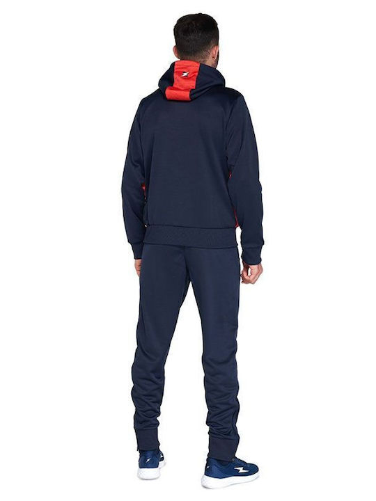 Men's Sweatpants Set with Elastic Red/Navy